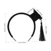 ifundom Graduation Hat Headband with Black Tassel Mini Bachelor Cap Headband for Graduation Party Dress Up Costume Accessory view 3