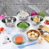 MIKULA Mixing Bowls Set, 22PCS Large Stainless Steel Mixing Bowl with Lids Set, Large Nesting Bowls 7/6/4.5/3.5/2.5QT, Measuring Cups and Spoons Baking Storage Metal Bowl for Kitchen Prep Supplies view 2