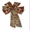 1 Pcs 10" Hand Made Leaf Pumpkin Quilt Wired Wreath Bow Fall Thanksgiving Brown Orange view 2