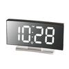 Led Alarm Clock Digital Electronic Alarm Clocks Curved Screen Mirror Temperature Clock with Snooze Function Desk Clock (Color : 669white) view 1
