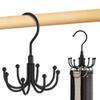OMHOMETY Belt Hanger, Rotatable Belt Organizer for Closet, Accessories Rack, Space Saving Hanging Holder Storage Hook for Belt, Tie, Scarf, Purse, Bra, Tank Top, Black view 1