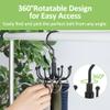 OMHOMETY Belt Hanger, Rotatable Belt Organizer for Closet, Accessories Rack, Space Saving Hanging Holder Storage Hook for Belt, Tie, Scarf, Purse, Bra, Tank Top, Black view 2