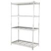 Pachira 30" W x 12" D x 60" H Adjustable Height 4-Shelf Steel Shelving Unit Utility Organizer Rack for Home, Office, and Warehouse, White view 1