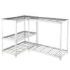 Pachira 30" W x 12" D x 60" H Adjustable Height 4-Shelf Steel Shelving Unit Utility Organizer Rack for Home, Office, and Warehouse, White view 2