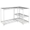 Pachira 30" W x 12" D x 60" H Adjustable Height 4-Shelf Steel Shelving Unit Utility Organizer Rack for Home, Office, and Warehouse, White view 3