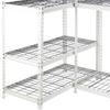 Pachira 30" W x 12" D x 60" H Adjustable Height 4-Shelf Steel Shelving Unit Utility Organizer Rack for Home, Office, and Warehouse, White view 4