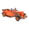 1 Pcs of Hand Made Wood Retro Antique Style Orange Convertible Car Wine Holder Figurine view 2