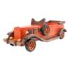 1 Pcs of Hand Made Wood Retro Antique Style Orange Convertible Car Wine Holder Figurine view 4