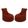 Factory Direct Partners Element Paddle Out Bean Bag Chair for Kids, Comfy Indoor Outdoor Bean-Filled Flexible Seating for Reading, Playroom, Classroom, Patio or Garage (2-Pack) - Rust Red, 14032-118 view 1