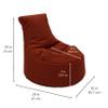 Factory Direct Partners Element Paddle Out Bean Bag Chair for Kids, Comfy Indoor Outdoor Bean-Filled Flexible Seating for Reading, Playroom, Classroom, Patio or Garage (2-Pack) - Rust Red, 14032-118 view 2