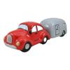 1 Set Of Kissing Red Vintage Car And Grey Camper Trailer Magnetic Salt And Pepper Shakers view 3