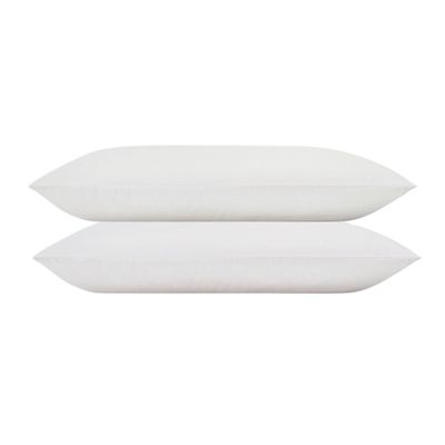 RejuveNite American Talalay Latex Pillows - Medium Support, Queen High Profile, Dual Set - 100% Cotton Sateen Covers Made in USA
