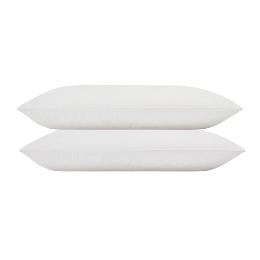 RejuveNite American Talalay Latex Pillows - Medium Support, Queen High Profile, Dual Set - 100% Cotton Sateen Covers Made in USA