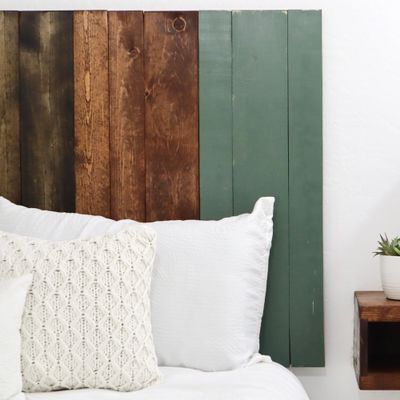 Barn Walls Forest Path Mix Headboard Queen Size, Hanger Style, Handcrafted. Mounts on Wall. Easy Installation