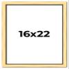 Poster Palooza 16x22 Frame Gold With Black Lip Solid Wood Picture Frame | 1.25 Inch Moulding Width | With UV Acrylic Plexiglass, Foam Board Backing & Hang Hardware Included view 1