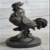12 "Chinese Bronze Folk Money Wealthy Zodiac Year Rooster Cock Statue Feng Shuiu Decorative Artwork by Think Bronze view 1