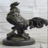 12 "Chinese Bronze Folk Money Wealthy Zodiac Year Rooster Cock Statue Feng Shuiu Decorative Artwork by Think Bronze view 3