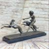 After Marcel Andr Bouraine (French 1886-1948) Bronze, A Nude with Two Greyhou Decorative Artwork by Think Bronze view 3
