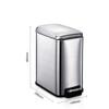 DYPASA Wastepaper Basket Stainless Steel Pedal Trash Can Household Bathroom Kitchen Living Room Small Trash Can Garbage Can (Color : Gold) view 2