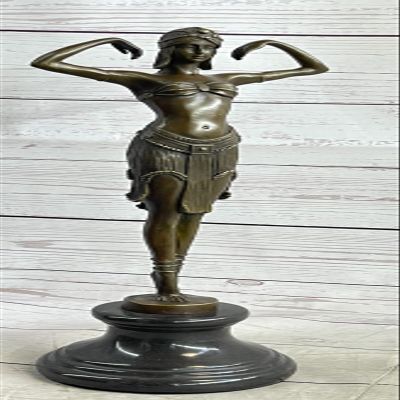 Bronze Sculpture Art Deco Dancer Hindu Dancer Statue Signed D.H.Chiparus Artwork Sale Handmade Art by Classy Bronze