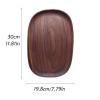 Serving Tray Decorative Tray Luxury Wooden Tray Creative Irregular Shape Bread Dim Sum Service Tray Household Walnut Storage Tray Coffee Table Tray (Size : D) view 2