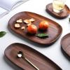 Serving Tray Decorative Tray Luxury Wooden Tray Creative Irregular Shape Bread Dim Sum Service Tray Household Walnut Storage Tray Coffee Table Tray (Size : D) view 4