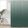 Anzona Green Grey Ombre Waterproof Shower Curtains Set - Standard 72 x 72 Inch, Gray Green Gradient Polyester Fabric Bathroom Curtain with 12 Hooks, Bathroom Accessories, 1 Panel view 1