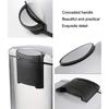 DYPASA Wastepaper Basket Stainless Steel Pedal Trash Can Household Bathroom Kitchen Living Room Waste Bin Silent Descending Cover Brushed Matte Appearance Trash Can 6 Liters (1.6 Gallons) Garbage Can view 3