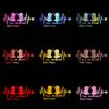 Dreothy Customize Your Baby's Name Heartbeat Twins on Board Vinyl Stickers, Funny Baby on Board Stickers for Cars Window Decal Safety Sign Truck Decals Bumper Stickers (Customize Name) view 2