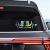 Dreothy Customize Your Baby's Name Heartbeat Twins on Board Vinyl Stickers, Funny Baby on Board Stickers for Cars Window Decal Safety Sign Truck Decals Bumper Stickers (Customize Name) view 4