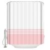 Anzona Pink Color Block Waterproof Shower Curtains Set - Standard 66 x 72 Inch, Simple Line Famrhouse Modern Art Polyester Fabric Bathroom Curtain with 12 Hooks, Bathroom Accessories, 1 Panel view 2