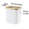 DYPASA Garbage Recycling Bin Light Luxury Trash Can with Handle Simple Square Without Cover Trash Can Study Office Paper Basket Waste Bin Kitchen Trash Can view 2