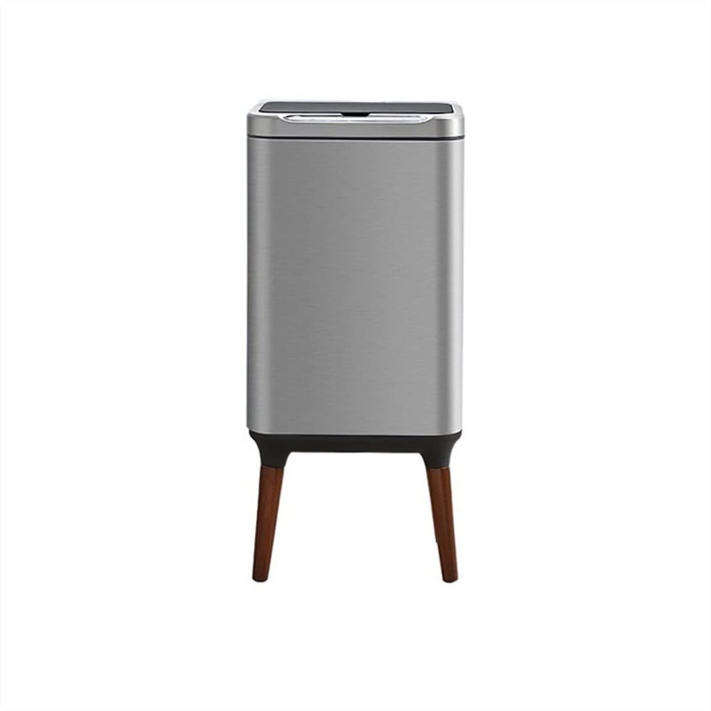 DYPASA Garbage Recycling Bin 13L Large Capacity Smart Trash Can for Kitchen High Foot Stainless Steel Automatic Sensor Dustbin for Bedroom Kitchen Trash Can