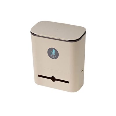 DYPASA Garbage Recycling Bin Hanging Trash Can Kitchen Garbage Bucket with Lid for Household Free Punch Dustbin Cabinet Door Bedroom Kitchen Kitchen Trash Can (Color : Brass)