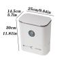 DYPASA Garbage Recycling Bin Hanging Trash Can Kitchen Garbage Bucket with Lid for Household Free Punch Dustbin Cabinet Door Bedroom Kitchen Kitchen Trash Can (Color : Brass) view 2