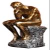 ALDEPO Sculpture Tabletop Decor Ornament Office Craft People Stable Room Sculpture Thinker Statue for Desktop Resin Bedroom Statue view 1