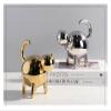 ALDEPO Sculpture Tabletop Simple Modern Abstract Animal Metal Silver Cat Sample Room Living Room Porch Desktop Statue view 4