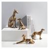 ALDEPO Sculpture Tabletop Modern Minimalist Style Metal Animal Dog Hotel Living Room Porch Desktop Art Statue view 3