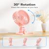 AaoLin USB Desk Fan, Small Fans with CVT Variable Speeds, Strong Cooling Airflow, Quiet Portable, Desktop Mini Personal Table Fan for Room, Home,Office, Bedroom, Pink view 4