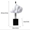ALDEPO Sculpture Tabletop White Cloud Sculptures, Resin & Metal Abstract Figure Statues Items Small Decor Items ?for Shelf, Making Your Warm and Artistic Statue view 2