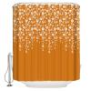 Anzona Burnt Orange Florals Waterproof Shower Curtains Set - Standard 66 x 72 Inch, Orange Weeping Flowers Polyester Fabric Bathroom Curtain with 12 Hooks, Bathroom Accessories, 1 Panel view 2