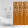 Anzona Burnt Orange Florals Waterproof Shower Curtains Set - Standard 66 x 72 Inch, Orange Weeping Flowers Polyester Fabric Bathroom Curtain with 12 Hooks, Bathroom Accessories, 1 Panel view 3