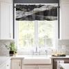 Savannan Curtains Valances Abstract Marble Gold Black White Rod Pocket Short Window Valances Cafe Curtain for Kitchen Bedroom Bathroom, 1 Panel, 54'' W x 18'' L view 2