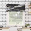 Savannan Curtains Valances Abstract Marble Gold Black White Rod Pocket Short Window Valances Cafe Curtain for Kitchen Bedroom Bathroom, 1 Panel, 54'' W x 18'' L view 4