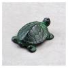 ALDEPO Sculpture Tabletop Green Statues Turtle Figurines Iron Turtle Statues Unique Animal Art Decor for Room Hallway Bedroom Desktop Collection Statue view 3