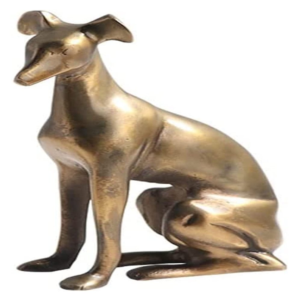 ALDEPO Sculpture Tabletop Modern Minimalist Style Metal Animal Dog Living Room Porch Hotel Desktop Art Statue
