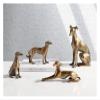ALDEPO Sculpture Tabletop Modern Minimalist Style Metal Animal Dog Living Room Porch Hotel Desktop Art Statue view 4
