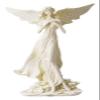 ALDEPO Sculpture Tabletop Elegant Wings Angel Statue, Natural Eco Friendly Resin Angel Figurine Christmas Church Angel Art for Statue Statue (Color : Light Green) view 1