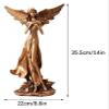 ALDEPO Sculpture Tabletop Elegant Wings Angel Statue, Natural Eco Friendly Resin Angel Figurine Christmas Church Angel Art for Statue Statue (Color : Light Green) view 2