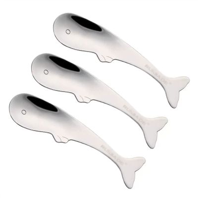 Cooking Spoons Creative 304 Stainless Steel Cartoon Whale Shape Spoon Lovely Ice Cream Spoon Dessert Spoon Tableware Table Spoons